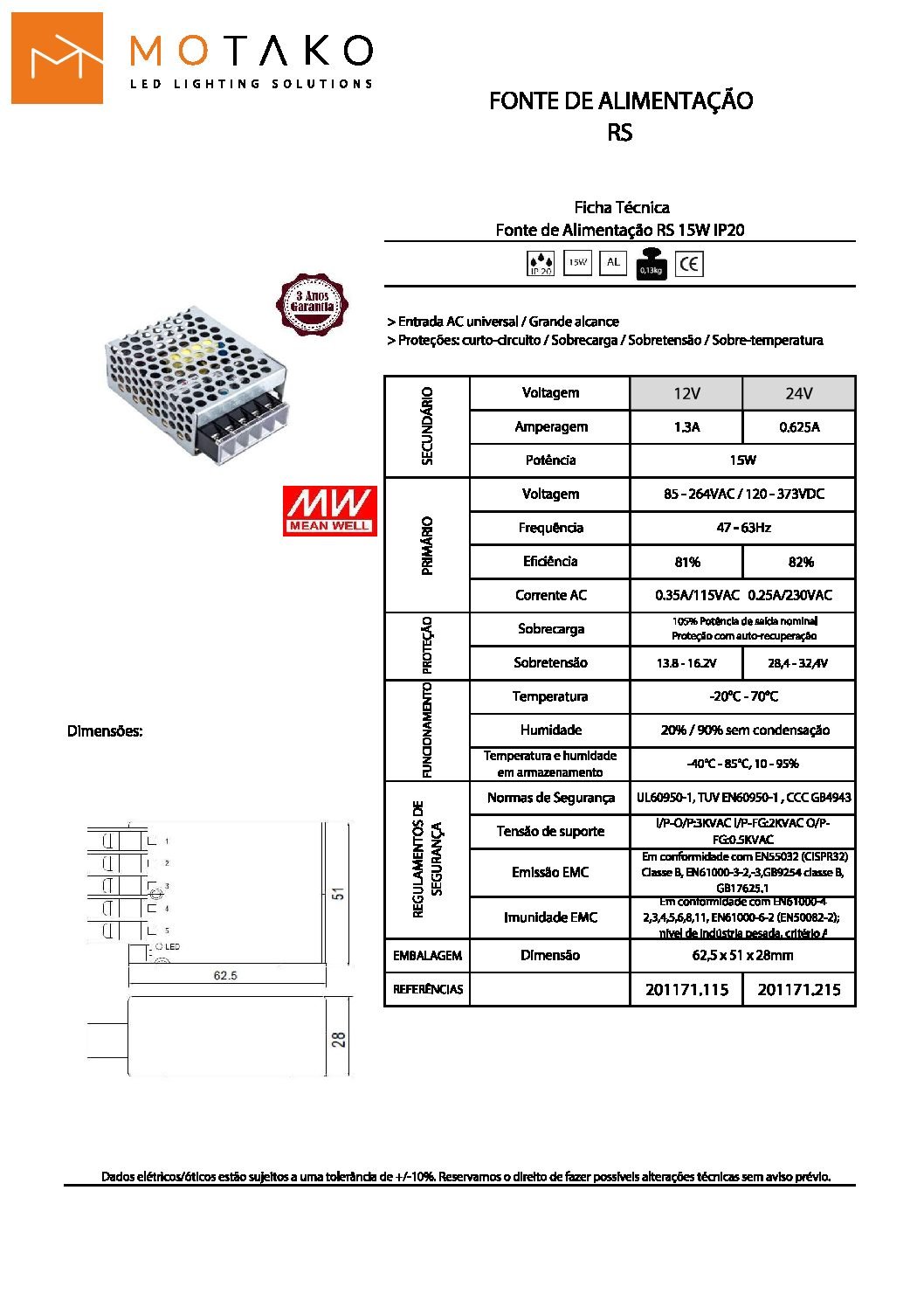 FONTE RS 15W 12V IP20 - Image 2