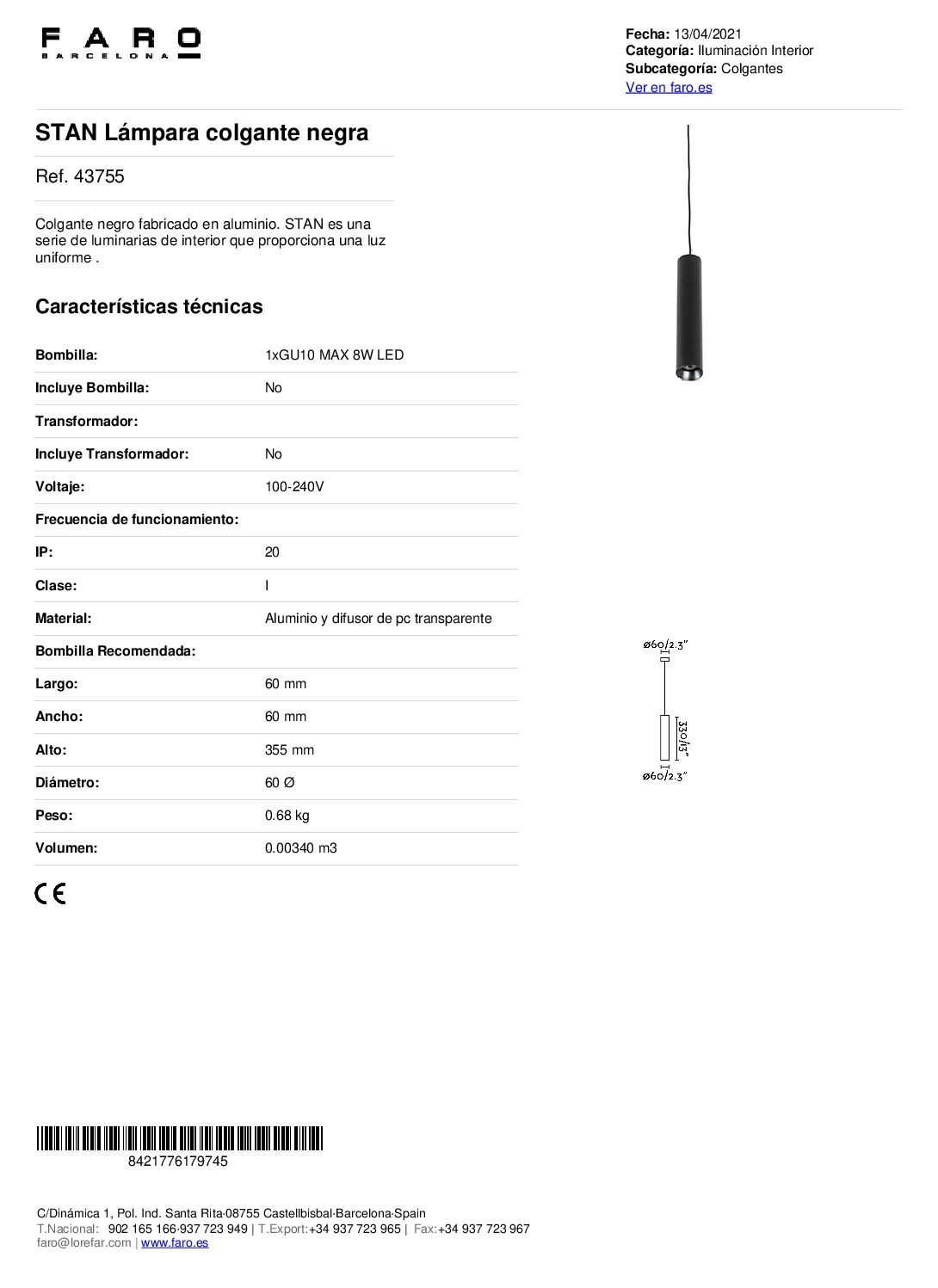 Faro STAN teto preto - Image 2