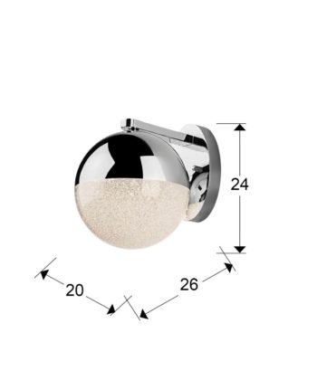 Schuller SPHERE aplique cromado - Image 3
