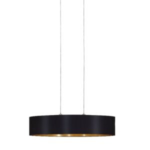 Suspensão MASERLO abajur preto/ouro