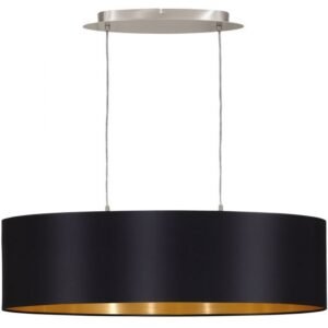 Suspensão MASERLO abajur preto/dourado