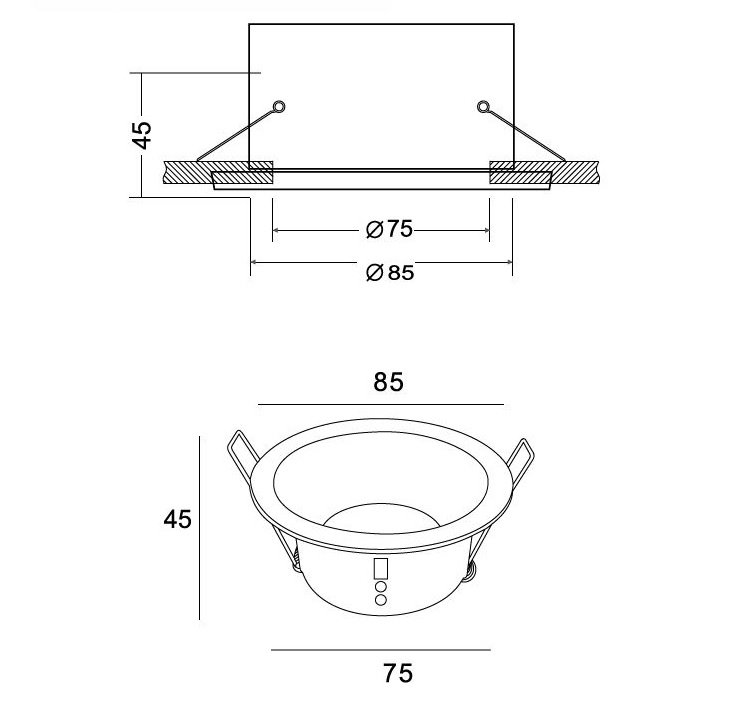 Projetor de encastrar COMFORT branco IP54 - Image 2