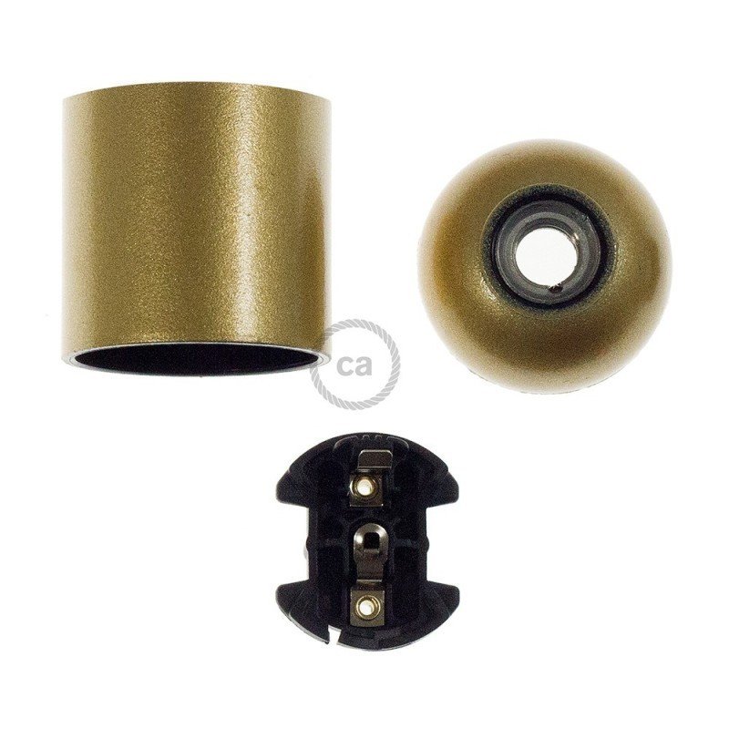 Suporte Liso E-27 dourado - Image 3
