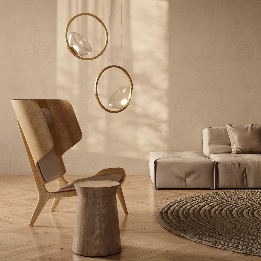 Maytoni LUNARE suspenso dourado
