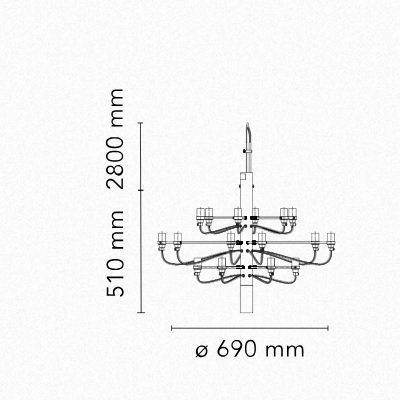 Flos 2097 lustre tr.